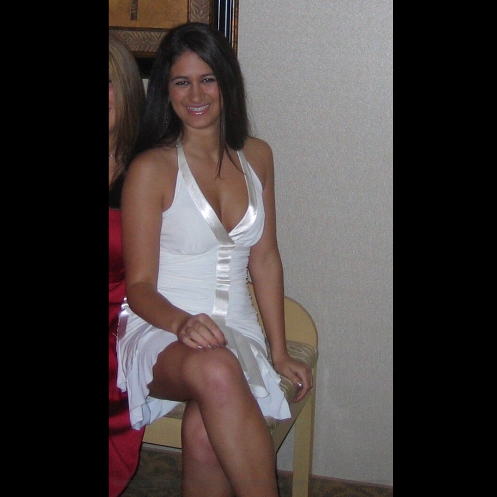 Jessica McClintock Ruched Ivory Formal Dress 2